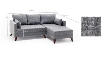 Atelier Del Sofa Kutna garnitura BELLA CORNER 2 desna, siva, Bella Corner Sofa Right 2