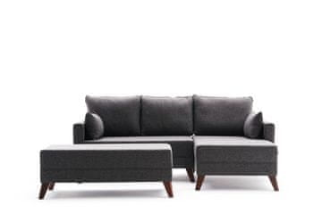 Atelier Del Sofa Kutna garnitura na razvlačenje, Antracit, Bella Mini Corner Sofa Right - Anthracite