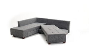 Atelier Del Sofa Kutna garnitura na razvlačenje, Sivo, Manama Corner Sofa Bed Left - Grey