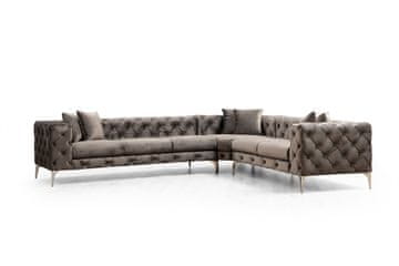 Atelier Del Sofa Kutna garnitura, Antracit, Como Left - Anthracite