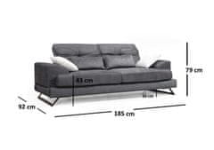 Atelier Del Sofa Dvosjed FRIDO antracit, Frido 2 Seater