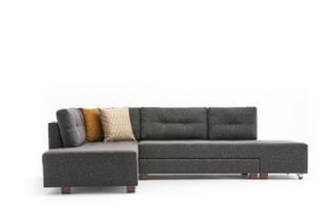 Atelier Del Sofa Kutna garnitura na razvlačenje, Antracit, Manama Corner Sofa Bed Left - Anthracite