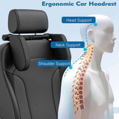Netscroll Ergonomski naslon za vrat i glavu za auto, ergonomski i podesiv, U-oblik, 180° rotacija, auto jastuk za spavanje, udoban za djecu i odrasle, VacayBackrest