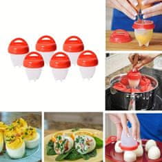 HOME & MARKER® Silikonske čašice za kuhanje jaja, set 6 kom za meka i tvrda jaja | BOILCUP