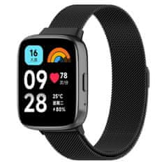 BStrap Milanese remen za Xiaomi Redmi Watch 3 Active / Lite, black
