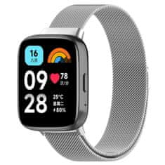 BStrap Milanese remen za Xiaomi Redmi Watch 3 Active / Lite, silver