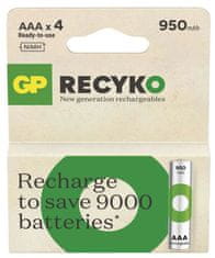 GP ReCyko HR03 (AAA) punjiva baterija, 950 mAh, 4 komada