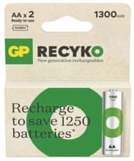 GP ReCyko HR6 (AA) punjiva baterija, 1300 mAh, 2 komada