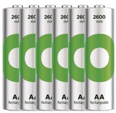 GP ReCyko HR6 (AA) punjiva baterija 2600 mAh, 6 komada