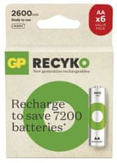 GP ReCyko HR6 (AA) punjiva baterija 2600 mAh, 6 komada