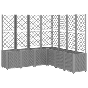 Vidaxl Vrtna sadilica s rešetkom svjetlosiva 160 x 160 x 140 cm PP
