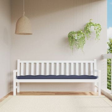 Vidaxl Jastuk za vrtnu klupu, tamnoplava, 200x50x7 cm, Oxford tkanina