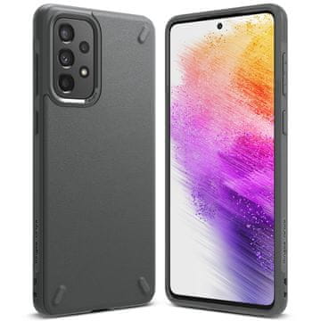 RINGKE Izdržljiva i fleksibilna maskica za Galaxy A73, oniks siva