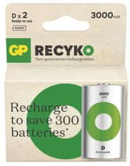 GP ReCyko HR20 (D) punjiva baterija, 3000 mAh, 2 komada
