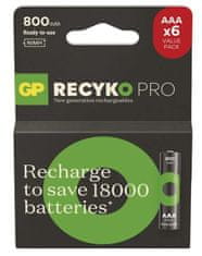 GP ReCyko Pro HR03 (AAA) punjiva baterija, 800 mAh, 6 komada
