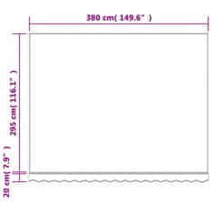 Vidaxl Zamjenska tkanina za tende višebojna 4x3 m