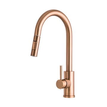slomart Taru slim slavina s rosegold izvlačnim izljevom