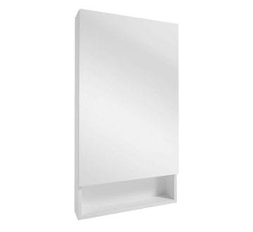 Deftrans Lupo bijeli viseći kupaonski ormarić s ogledalom 50x90 cm