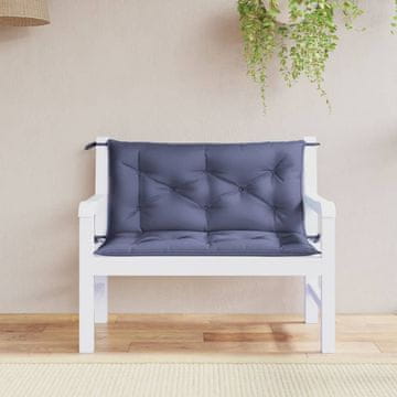 Vidaxl Jastuci za vrtnu klupu, 2 kom, tamnoplavi, 100x50x7 cm