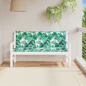 Vidaxl Jastuci za vrtnu klupu, 2 kom, uzorak lišća, 150x50x7 cm
