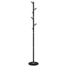 Vidaxl Stalak za kapute crni 175 cm od željeza obloženog prahom