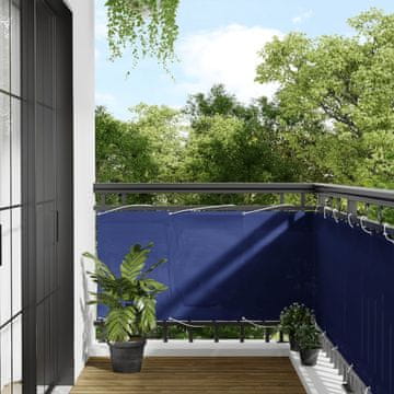 Vidaxl Balkonska pregrada plava 75x700 cm 100% Oxford poliester