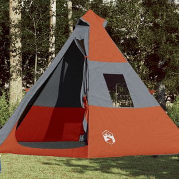 Vidaxl Turistički šator, tipi, 7 osoba, narančasti, vodootporni
