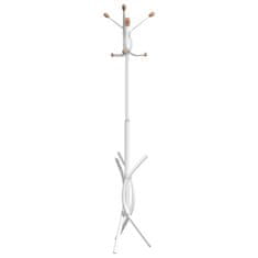 Vidaxl Stalak za kapute bijeli 176 cm od željeza obloženog prahom