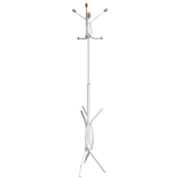 Vidaxl Stalak za kapute bijeli 176 cm od željeza obloženog prahom