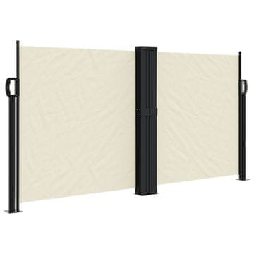 Vidaxl Uvlačiva bočna tenda 120 x 600 cm krem