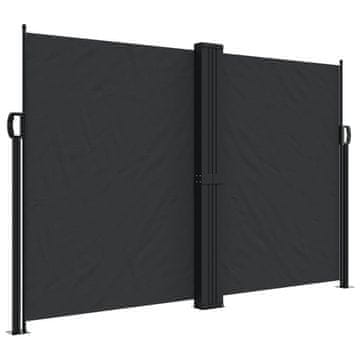 Vidaxl Uvlačiva bočna tenda 160 x 600 cm crna