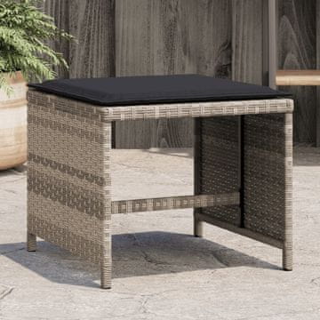 Vidaxl Vrtne stolice s jastucima, set od 4, svijetlosiva, 41x41x36 cm