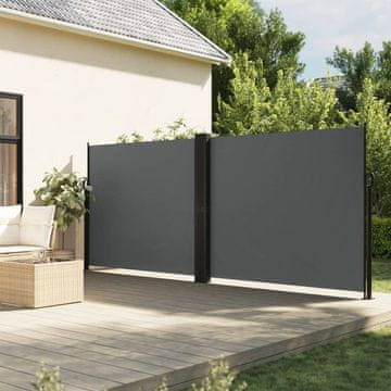 Vidaxl Uvlačna bočna tenda za terasu, antracit, 180 x 600 cm