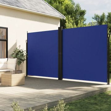 Vidaxl Uvlačna bočna tenda plava 200x1000 cm