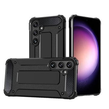 HURTEL Ojačana oklopna futrola za Samsung Galaxy S24+ Hybrid Armor crna
