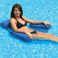 Netscroll Napuhujuća vodena stolica, ergonomski naslon za glavu i ruke, za djecu i odrasle, kompaktna i udobna, brzo sušenje, idealna za ljeto, CoolChair