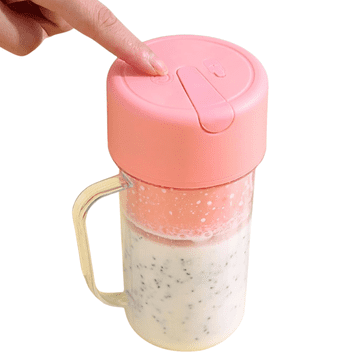 HOME & MARKER® Prenosivi električni mini blender USB, punjivi mikser za voće i povrće 420 ml, roza | BLENDZY