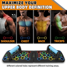 SOLFIT® Višenamjenska daska za sklekove, trenažer za gornji dio tijela, fitnes oprema za dom | MUSCLEPLATE