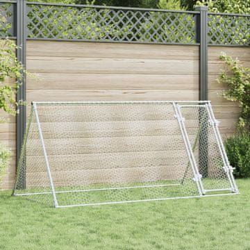 Vidaxl Kavez za kokoši srebrni 200x105x91 cm pocinčani čelik