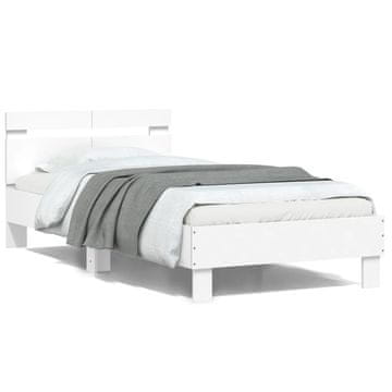 Vidaxl Okvir kreveta s uzglavljem bijeli 100x200 cm