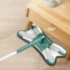 HOME & MARKER® Mop za podove u obliku slova X s rotirajućom glavom i mikrovlaknima, višenamjenski čistilec | MOPEX