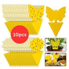 HOME & MARKER® Žute ljepljive naljepnice za muhe, Zamke i lepljive trake protiv insekata (10 kom) | BUGILURE