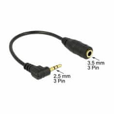 Delock adapter AUDIO Jack 3.5F-2.5M kutni 14cm 65397