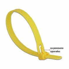 Delock Kabelske vezice 200x7,5 mm za višekratnu upotrebu žuto pakiranje/100 18759