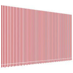 Vidaxl Zamjenska tkanina za tendu, crvene i bijele pruge, 6 x 3,5 m