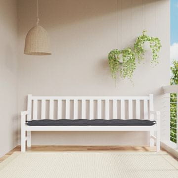Vidaxl Jastuk za vrtnu klupu, antracit, 200x50x7 cm, tkanina