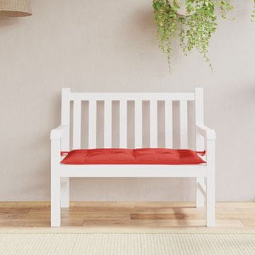 Vidaxl Jastuk za vrtnu klupu, crveni, 110x50x7 cm, tkanina