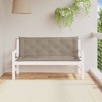 Vidaxl Jastuci za vrtnu klupu, set od 2, taupe, oxford tkanina