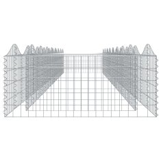Vidaxl Lučna gabionska povišena gredica 800x100x50cm pocinčano željezo