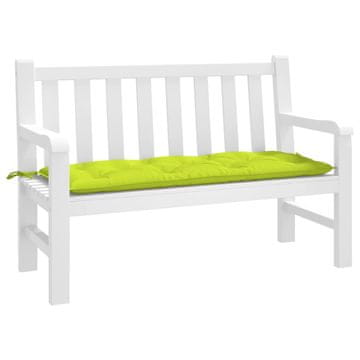 Vidaxl Jastuk za vrtnu klupu svijetlozeleni 120x50x7 cm tkanina